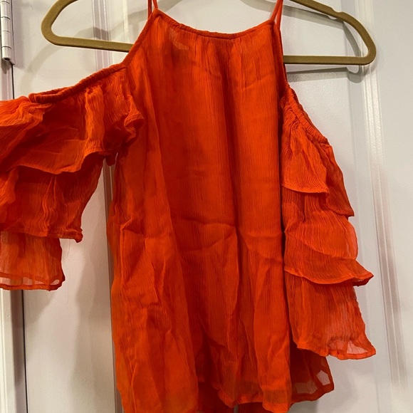 NWOT Anthropologie MAEVE Zelda Ruffle Sleeve Top - Picture 9 of 13